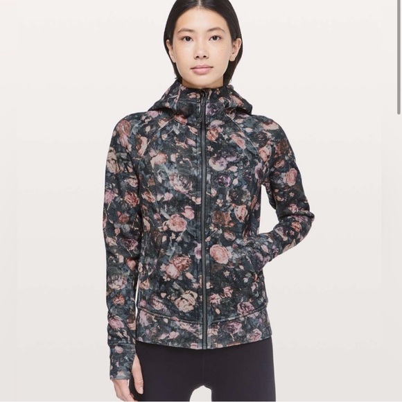 Lululemon Scuba Hoodie Light Cotton Fleece Frosted Rose Multi Size 8 - Picture 2 of 9